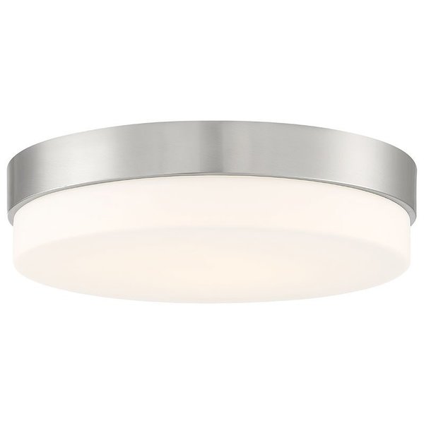 Access Lighting Roma, LED Flush Mount, Brushed Steel Finish, Opal Glass 20825LEDD-BS/OPL